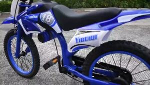 JF 4‑7Y Kids Motorcycle Bicycle 12/16 Inch Training Wheels + Kettle for Boys Girls