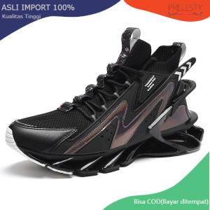 Prelesty Sepatu Olahraga Lari Premium Fashion Springblade Sneakers Pria Casual Keren Running Anti Slip Lentur Sekolah Shoes 304