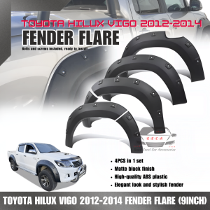 GECA TOYOTA HILUX VIGO 2012-2014 FENDER FLARE (9INCH) (11611)