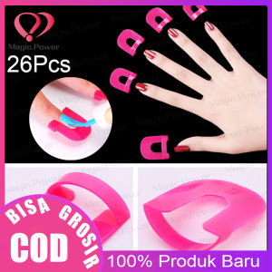 26Pcs Klip Pelindung Pinggiran Alat Bantu Kuku Tumpah Kutek Nail Art Tools Pedicure