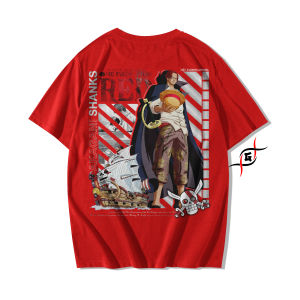 GENRYU Akagami Shanks Anime One Piece Baju Kaos T-shirt Cotton Combed 24s