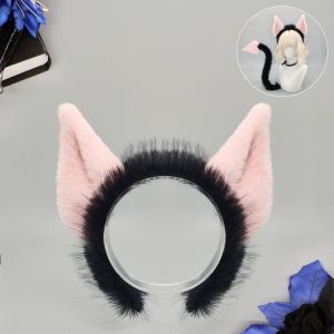 U85IS1 Bentable Halloween Costume Cosplay Props 3D Furry Devils Sweetheart Tail Casual with Belt Cat Ears All Saints Day