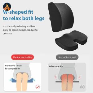 Memory Foam Breathable Ergonomic Chair Cushion Back Support Pillow Sitting Ergonomic Cushions for Office Car Wheelchair[Jocestyle Store]