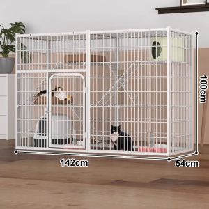 GREENPETS Cat Cage 4 Layer Large Platform Cage for Cat Dog Cat House Pet Cage Cat Condo Stackable Sturdy Villa
