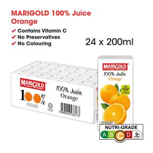 Marigold 100% Orange Juice - Case (24 X 200ML)