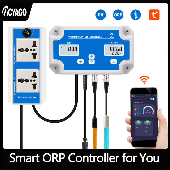 RCYAGO Tuya APP Wifi Online PH ORP Controller Pool ORP Controller ...