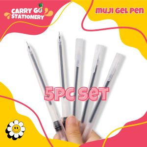 Frosted Gel Pen Muji Style 0.5mm Ballpen Full Needle Tube Stationery Carry Go