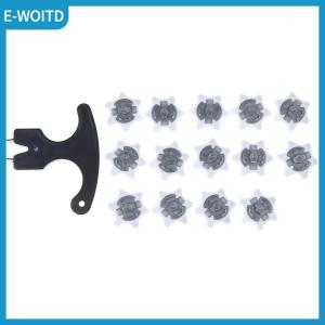 【E-WOITD】 14 Golf Shoe Studs + 1 Wrench Quick-twist Replacement Studs For Durable And Thin Golf Shoe Studs Golf Accessories