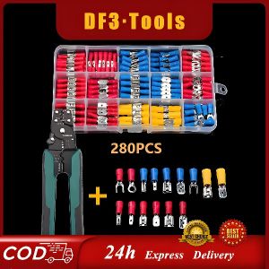 ApeaxFortis-280pcs Assorted Crimp Spade Terminal Wire Flat Female and Male Insulated Electrical Wire Cable Connector Kit Set Cable Lugs Assortment