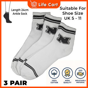3 Pairs Thick Stretchy Cotton Ankle Socks for Men Comfortable Office & Working Breathable & Durable