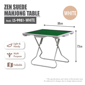 Mahjong Table 3 Color - Wooden Foldable Unique | Durable | Zen Suede