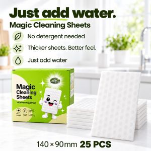 [SG Stock]25pcs Magic Sheet Remove Mold/Bacteria/Odor without detergentjust use water Magic Sponge Eraser Nano Cleaning
