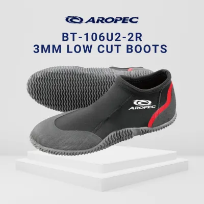Aropec Low Cut 3mm Neoprene Diving Boots Booties Boot for Scuba Diving Water Shoes Seanergy Scuba