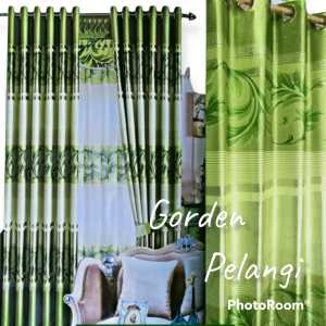 Gorden Jendela motif verona gorden motif bunga untuk pintu dan jendela gorden ruang tamu set