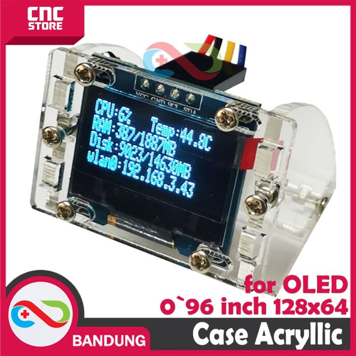 CASE ACRYLIC OLED 0.96 I2C 128X64 OLED LCD DISPLAY MODULE | Lazada ...