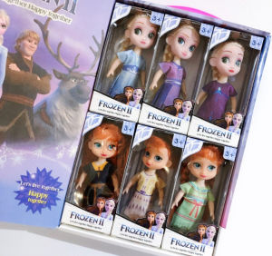 Bộ 6 búp bê nữ hoàng băng giá Frozen II mô hình nhân vật công chúa Anna Elsa quà tặng cho bé gái