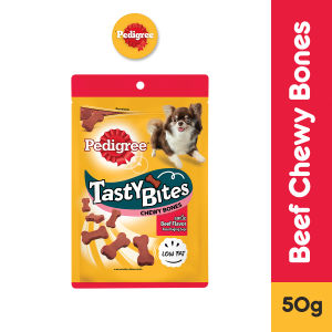 PEDIGREE Tasty Bites Chewy Bones Treats for Dogs – Dog Treats in Beef Flavor 50g