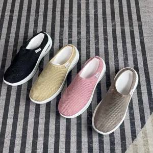 2025 New WomenS Slippers Transparent Best-Selling Lightweight Lazy Shoes Large Size Thick-Soled Half-Slippers For Women