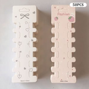 [haoh] 50PCS Hairpin Long Paper Card Hairband Display Card For DIY Hair Jewelry Packing Hair Clip Hairband Bracelet Retail Price Tag