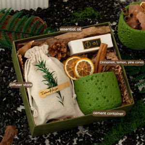 Green and refreshing aromatherapy gift box diffuser stone fireless essential oil high-end gift practical birthday gift wedding gift