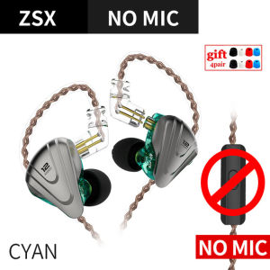 Tai Nghe Nhét Tai Lai KZ ZSX Terminator 5BA 1DD HIFI Kim Loại Tai Nghe Âm Nhạc Thể Thao ZS10 PRO AS12 AS16 ZSN PRO C12 A10 V90 DMG
