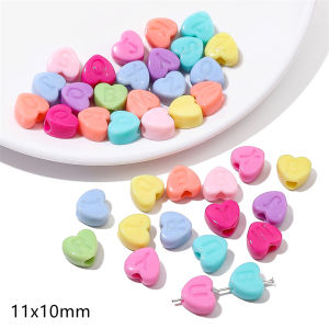 ลูกปัดพลาสติกอะคริลิคผีเสื้อสีพื้นรูปดาวรูปหัวใจลูกปัดปลาดาวสำหรับเครื่องประดับทำเครื่องเพชร DIY 20-200ชิ้น