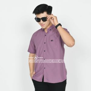Gdistro Kemeja Laki laki dewasa Terbaru 2025 Baju kemeja polos lengan pendek warna Emerlad