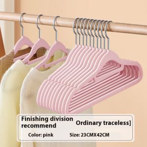 SEA JJT ไม้แขวนเสื้อ flocking ราวตากผ้าเก็บของในหอพักในครัวเรือนแบบหมุนได้กันลื่น ประหยัดพื้นที่