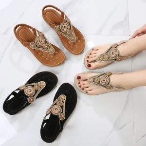 XINSU38 Soft Sole Bohemia Sandals Beachwear Summer Platform Shoes Casual Non-Slip Flip Flop Slippers Women