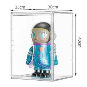 Ⓜ️ZEROIDEASⓂ️ 40H Dust Proof Protection Organizer for Bags Large Figures Collectibles Showcase Toy Storage Box Multi Storage Purposed Clear Stackable Plastic Storage Bins with Magnetic Attraction Lid Dustproof Book & Cosmetic Display Cases Shoe Box