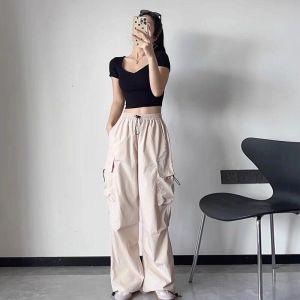 INTEREST - Kiya Cargo Pants Wanita Highwaist Loose Korean Style Jumbo - Celana Kargo Wanita Terbaru