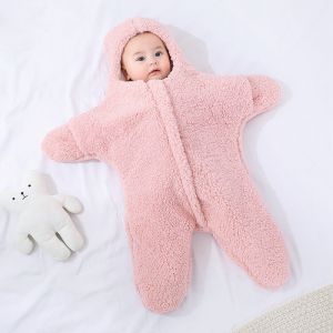 Baby Anti-Kick Quilt Newborn Baby Bag Jumpsuit Autumn Winter Thick Warm Starfish Babys Blanket Outwear Baby