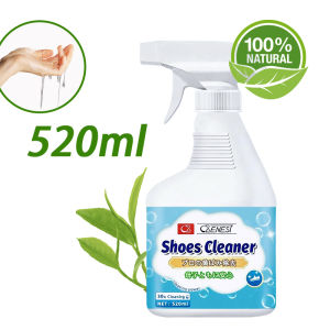 White Shoe Cleaner 520ml - Foaming Solution for Shoes & Rubber Shoes Cleaner No Wash Shoe Detergent for Sneakers All shoes Fast Whitening Foam Cleaner Dry Cleaning Magic Safe on Fabric & Leather
