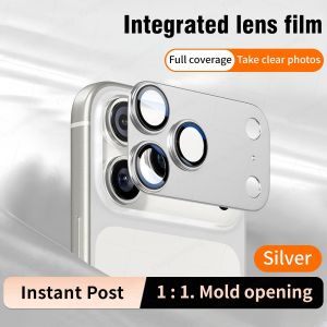 เลนส์กล้องถ่ายรูปโลหะปกป้องหน้าจอสำหรับ IPhone 17 Pro/ 17 Pro Max หมวกอะลูมินัมอัลลอย IPhone17Pro Max พร้อมกระจกนิรภัย