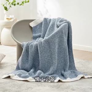 Super Soft Cozy Knitted Velvet Blanket Fluffy Plush Fall Camping Warm Leisure Nap Throw Blankets for Bed Sofa Travel Home Decor