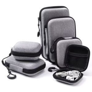 OOC Dust-proof Hard EVA Storage Bag Shockproof Protective Data Cable Organizer Bag Zipper Box Waterproof Earphone Storage Bag Electronic Products