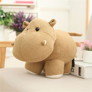 MI LI Kids Gift Kids Toy Home Desk Decor Birthday Gift Lifelike Stuffed for Children Hippo Stuffed Toys Elephant Doll Stuffed Animals Plush Hippo Toy