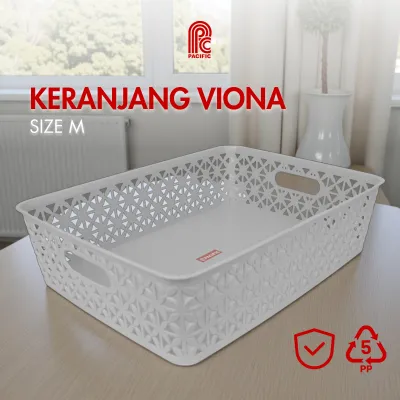 PACIFIC Viona Keranjang Serbaguna Size M 34.5 x 25 CM Tempat Penyimpanan PAC-PCKV-02