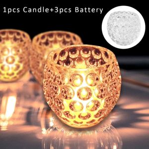 Cindychen888  LED Flameless Candle With Battery Halloween Candles Honeycomb Cup Shape Candle