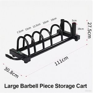 2-in-1 Barbell Rack Adjustable | Weight Plate Storage Stand | Dumbbell Plate Holder | Squat Rack Home Gym