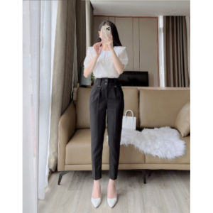 Quần Baggy Cạp 7 Phân 2 Khuy Đỉa To Chất Liệu Vintex Cao Cấp TD79