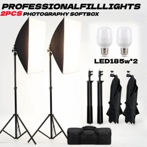 2PCS Photography Lighting Kit Softbox Lighting Kit for Photography/Video Recording/Live Streaming/Portraits Shooting