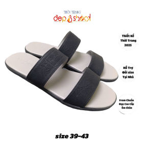 Dép nam 2 quai Thời Trang Dép nam Đế TPR Chống Trượt Êm Chân Dép nam quai ngang Cao Cấp Size 39-43