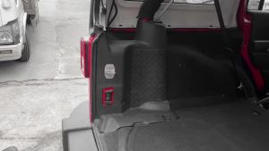 OnlyF U Car Trunk Side Tailgate Protection Mat fit for Jeep Wrangler JK 2007 2008 2009 2010 2011 2012 2013 2014 2015 2016 2017 Q8H3K
