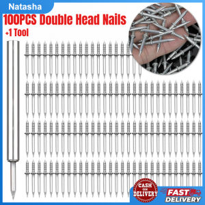 100Pcs/Pack Carbon Steel Double Head Nail Skirting Thread Seamless Nail Sheep Horn Nails With Sleeve