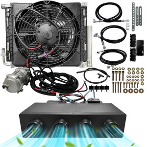 Treeligo Universal 12V Brushed DC 9000BTU Underdash AC Electric Cool Only A/C Kit for Auto Car