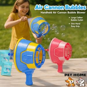 Pet Home-my Bubble Gun Air Cannon Bubble Blower Toy Handheld No Battery Outdoor Beach Park Kids Gift Set