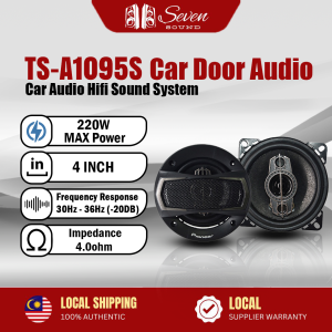 Pioneer 4inches 4Way Flush-Monunt Car Coaxial-Speaker TS-A1095S Audio Pintu Kereta