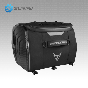 MotoCentric Tunnel Bag Rear Seat Bag 20L Hard Shell Waterproof With Reflector Universal Fit Full Face Helmet