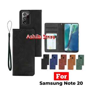 Flip Magnet For Samsung Galaxy Note 20 Case Dompet Motif Flip Cover Leather Premium Casing HP